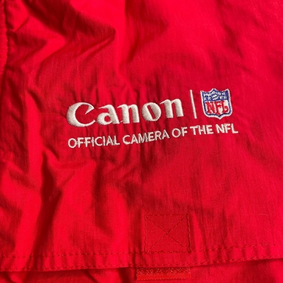 Canon Photography NFL Red Zip Up Sleeveless Zip Up Vest Jacket Size Medium - Picture 5 of 10
